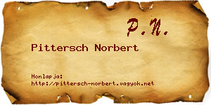 Pittersch Norbert névjegykártya